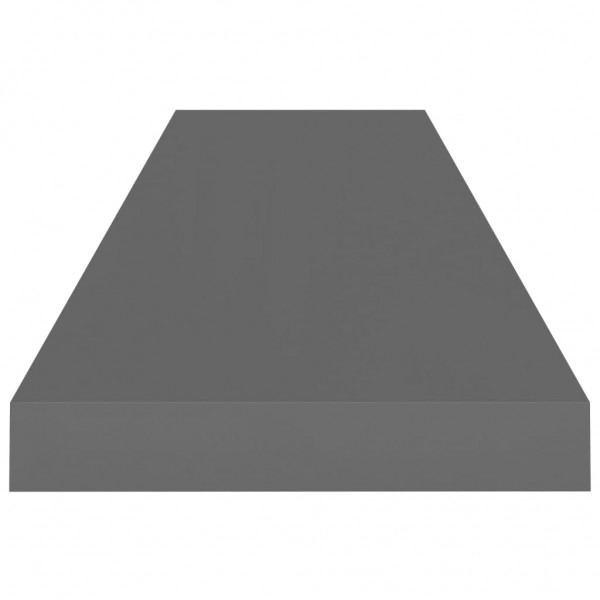 Prateleira de parede suspensa 90x23.5x3.8 cm MDF cinzento M 5