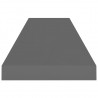 Estante flotante de pared gris con brillo MDF 90x23.5x3.8 cm 5