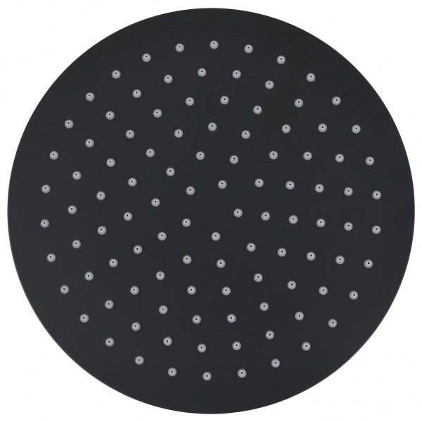 Cabeça de chuveiro redonda 25 cm aço inoxidável preto M 4