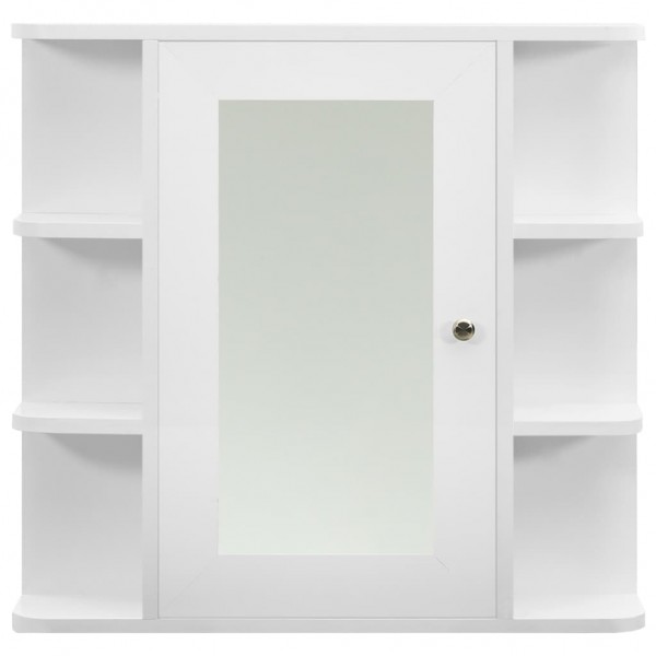 Armario de baño con espejo blanco 66x17x63 cm MDF M 4