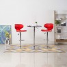 Bancos de bar 2 pcs couro artificial vermelho 1