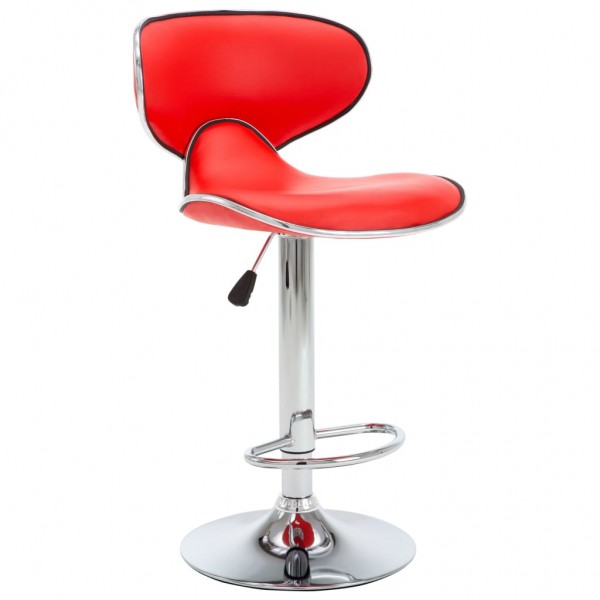 323645  Bar Stools 2 pcs Red Faux Leather M 3