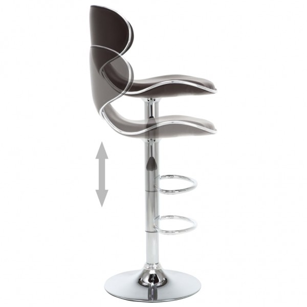 Bancos de bar 2 pcs couro artificial castanho M 5