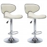 Bancos de bar 2 pcs couro artificial cor creme 2