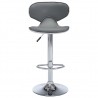 323648  Bar Stools 2 pcs Grey Faux Leather 4