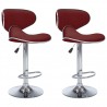 323649  Bar Stools 2 pcs Wine Red Faux Leather 2