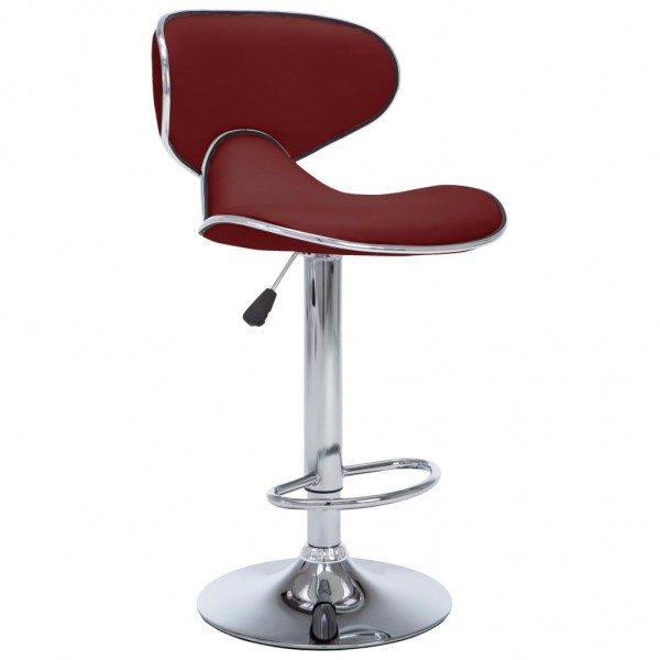 323649  Bar Stools 2 pcs Wine Red Faux Leather M 3