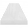 Estante flotante de pared blanco brillante MDF 120x23.5x3.8 cm 5