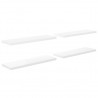 Prateleiras de parede suspensas 4 pcs 120x23.5x3.8cm MDF branco 2