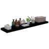 Estantes flotantes pared 2 uds MDF negro brillo 120x23.5x3.8 cm 3