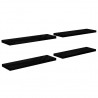 Prateleiras de parede suspensas 4 pcs 120x23.5x3.8cm MDF preto 2