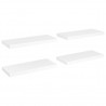 Estante flotante de pared 4 uds MDF blanco 60x23.5x3.8 cm 2