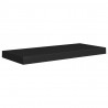 Estante flotante de pared negro MDF 60x23.5x3.8 cm 2