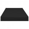Estante flotante de pared negro MDF 60x23.5x3.8 cm 5