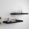 Estantes flotantes de pared 2 uds MDF negro 60x23.5x3.8 cm 1