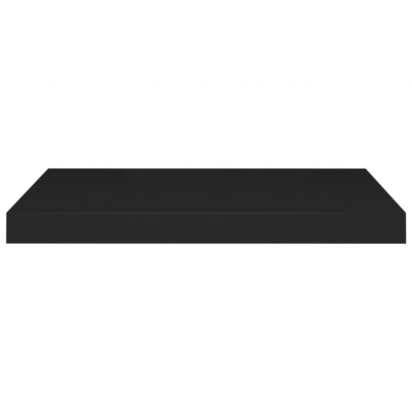 Estantes flotantes de pared 2 uds MDF negro 60x23.5x3.8 cm M 5