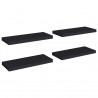 Estante flotante de pared 4 uds MDF negro 60x23.5x3.8 cm 2