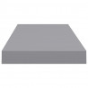 Estante flotante de pared MDF gris 60x23.5x3.8 cm 5