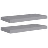 Estante flotante pared 2 uds gris MDF 60x23.5x3.8 cm 2