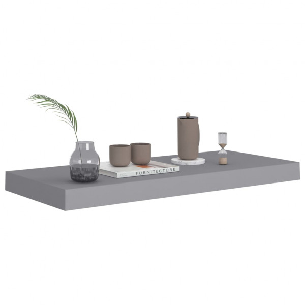 Estante flotante pared 2 uds gris MDF 60x23.5x3.8 cm M 3