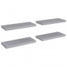 Prateleiras de parede suspensas 4 pcs 60x23.5x3.8cm MDF cinza 2