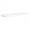Prateleira de parede suspensa 80x23.5x3.8 cm MDF branco 2