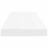 Prateleira de parede suspensa 80x23.5x3.8 cm MDF branco 5