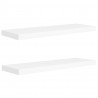 Estantes flotantes de pared 2 uds MDF blanco 80x23.5x3.8 cm 2
