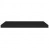 Prateleira de parede suspensa 80x23.5x3.8 cm MDF preto 4