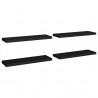 Estantes flotantes de pared 4 uds MDF negro 80x23.5x3.8 cm 2