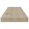 Estante flotante de pared MDF color roble 80x23.5x3.8 cm 4