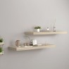 Prateleiras parede suspensas 2 pcs 80x23.5x3.8cm MDF carvalho 1