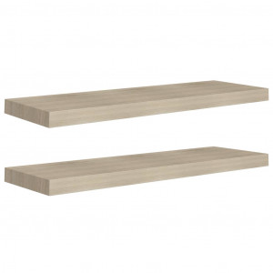 Estantes flotantes de pared 4 uds MDF color roble 80x23.5x3.8cm H