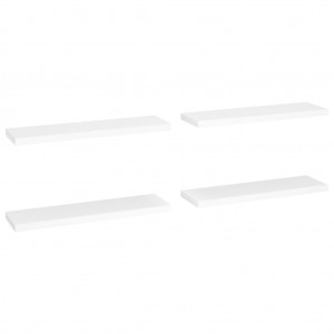 Prateleiras parede suspensas 4 pcs 90x23.5x3.8cm MDF branco H