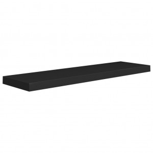 Prateleira de parede suspensa 90x23.5x3.8 cm MDF preto H