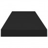 Estante flotante de pared MDF negro 90x23.5x3.8 cm 5