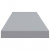 Estante flotante de pared MDF gris 90x23.5x3.8 cm 5