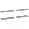 Prateleiras parede suspensas 4 pcs 90x23.5x3.8cm MDF cinzento 2
