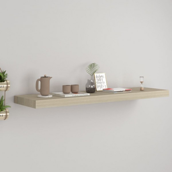 Estante flotante de pared MDF roble 90x23.5x3.8 cm D