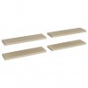 Prateleiras parede suspensas 4 pcs 90x23.5x3.8cm MDF carvalho 2