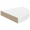 Prateleira de canto suspensa 25x25x3.8 cm MDF branco brilhante 4
