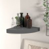 Estante flotante de esquina gris con brillo MDF 25x25x3.8 cm 1