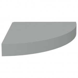 Estante flotante de esquina MDF gris 25x25x3.8 cm H