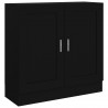 Armario de libros madera contrachapada negro 82.5x30.5x80 cm 2