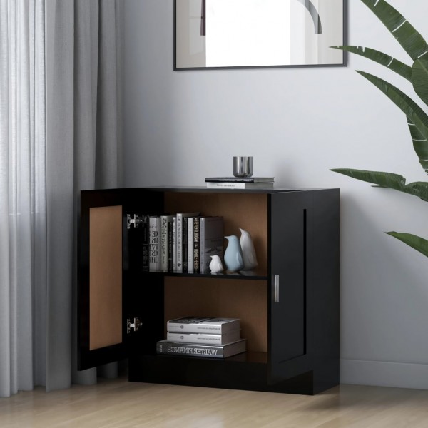 Armario de libros madera contrachapada negro 82.5x30.5x80 cm M 3