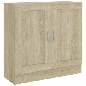 Armario libros madera contrachapada color roble 82.5x30.5x80 cm H
