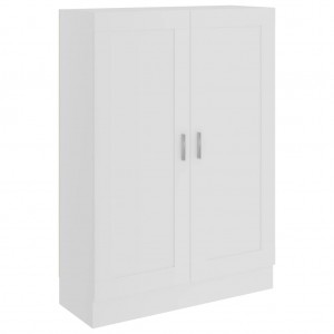 Armario de libros madera contrachapada blanco 82.5x30.5x115 cm H