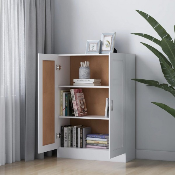 Armario de libros madera contrachapada blanco 82.5x30.5x115 cm M 3