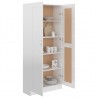 Armario de libros contrachapada blanco brillo 82.5x30.5x185.5cm 4