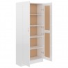 Armario de libros contrachapada blanco brillo 82.5x30.5x185.5cm 5